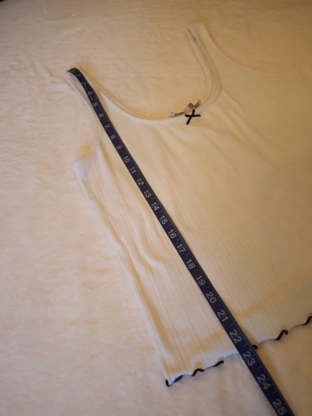 Abercrombie & Fitch Pointelle Sleep Cami in Cream, Large